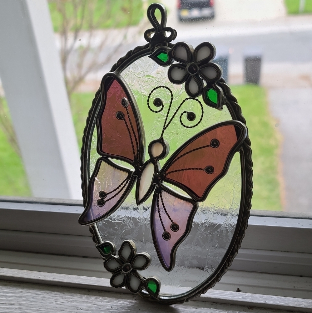 Butterfly stained glass art